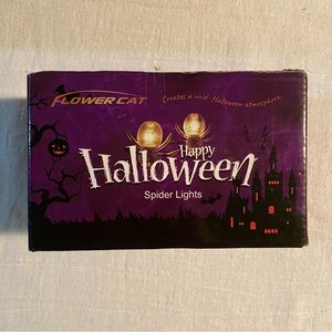 Flower Cat Happy Halloween Spider Lights